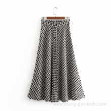 Winter Women Yarn-dyed Half-length Skirt